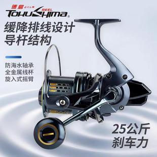 德岛DG纺车轮大物远投轮全金属无间隙10000锚鱼轮锚杆缓降海钓轮