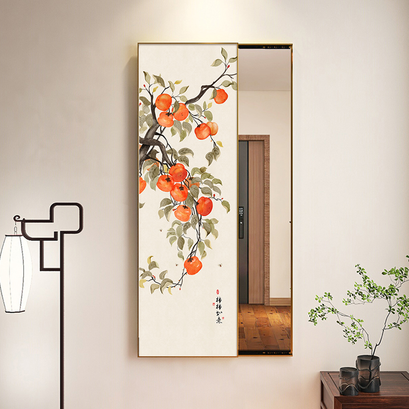 客厅全身镜壁画装饰画新中式