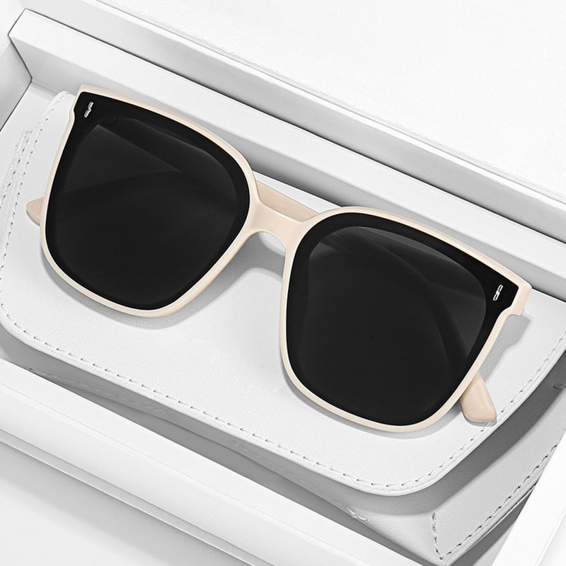 墨镜女高级感夏防晒大脸显瘦防紫外线太阳镜男2023年新款白框眼镜