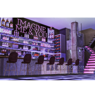 模拟人生4CC房屋mod|BeerSteak酒吧|1卧2卫一套带家具|30x20|#479