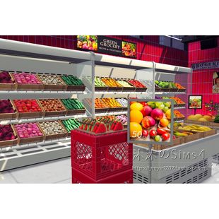 模拟人生4CC房屋mod|超市杂货铺|可零售一套带豪华家具|30x30|#12