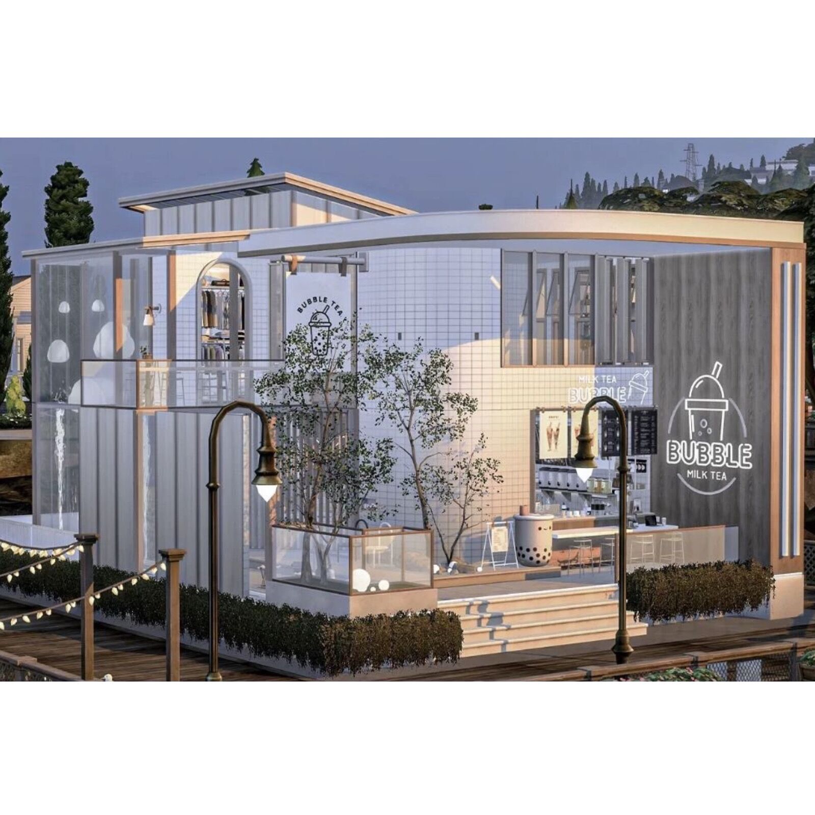 模拟人生4CC房屋mod|二手奶茶店|一套带豪华家具| 20x15|#223