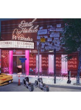 模拟人生4CC房屋mod|LeCorbeau酒吧|3卧2卫|夜店带家具30x30|#272