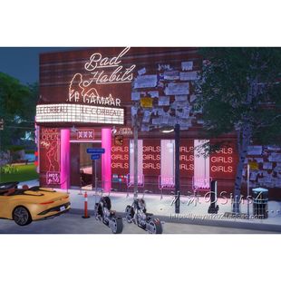 模拟人生4CC房屋mod|LeCorbeau酒吧|3卧2卫|夜店带家具30x30|#272