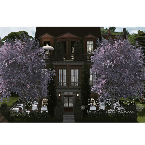 模拟人生4CC房屋mod|Fifty餐厅|1卧3卫商住一套带家具|20x20|#557
