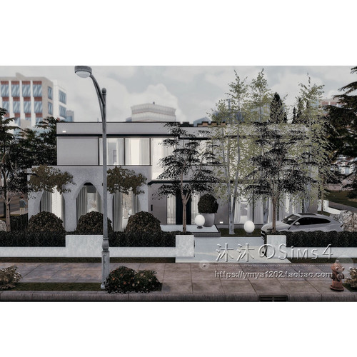 模拟人生4CC房屋mod|安珀街之家|2卧3卫住宅一套带家具30x20|#552