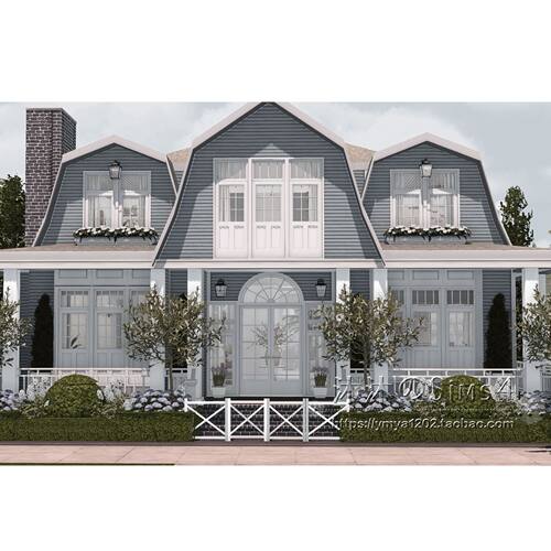 模拟人生4CC房屋mod|Hudson|3卧3卫|住宅一套带家具|30x20|#452