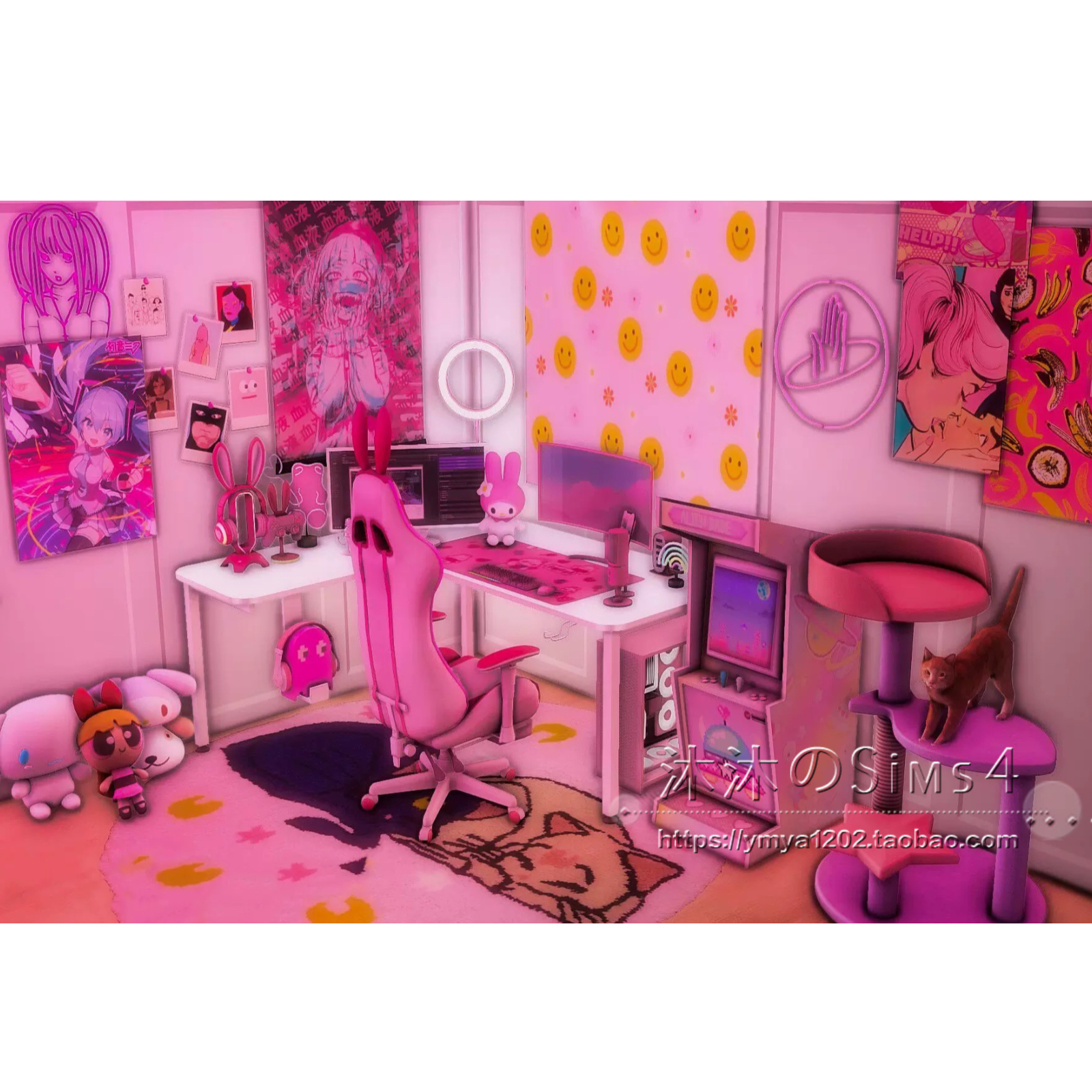 模拟人生4CC房屋mod|电竞女孩|三米舒诺920麦地那公寓1卧1卫|#210
