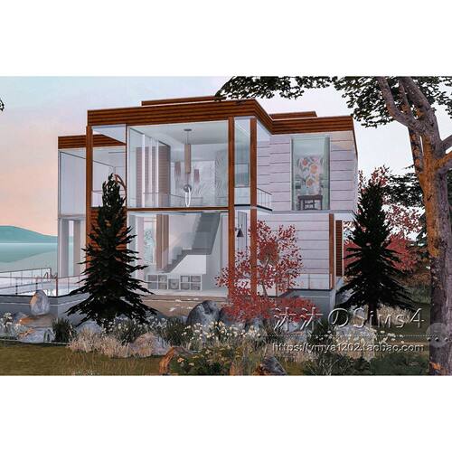 模拟人生4CC房屋mod|BaywaterDrive|2卧3卫|住宅带家具|30x20|#57