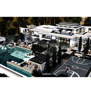 模拟人生4CC房屋mod|现代豪宅|6卧9卫|住宅一套带家具|64x64|#476
