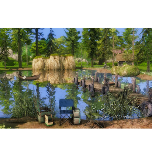 模拟人生4CC房屋mod|TheLake|公园拍照剧场一套带家具|64x64|#220