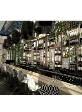 模拟人生4CC房屋mod|FIGI & VINE|酒吧一套带豪华家具|40x30|#553