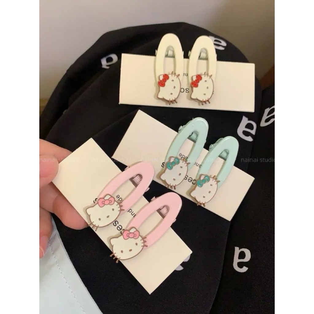 KT猫2只装粉色侧边夹少女心