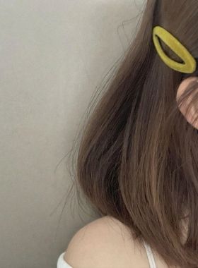 4色 质感hen好 闭眼入的品质 百搭的款 碎发夹子掰掰椭圆侧边夹