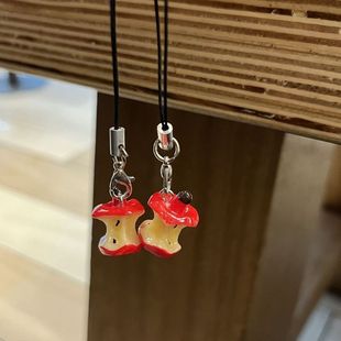 ins可爱搞怪苹果手机链挂件百搭钥匙扣闺蜜吊坠礼物包包甜美挂饰