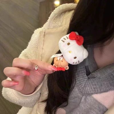 可爱甜美卡通kitty头绳女孩可爱小熊凯蒂猫卡哇伊发夹发饰女2024
