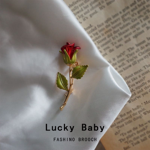 LuckyBaby2023年新款小王子的玫瑰花高端复古别针男女胸针礼物