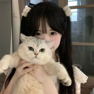 秋冬可爱毛绒绒白色小熊头立体发夹刘海夹侧边发卡前额碎发夹头饰