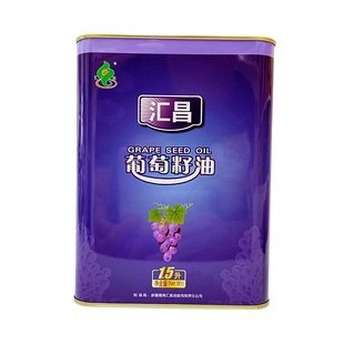 包邮 新疆纯葡萄籽油兵团石河子健康食用油汇昌1.5L升罐装 物理压榨