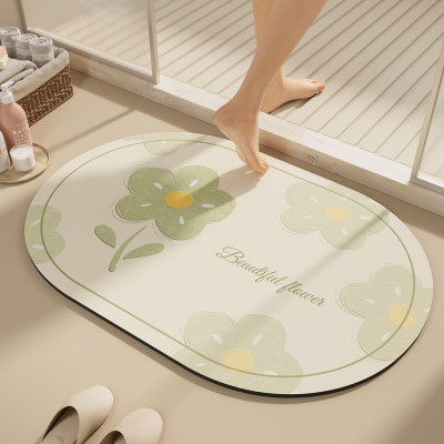 硅藻泥浴室地垫卫生间门口吸水脚垫厕所洗手间地毯卫浴洗澡防滑垫