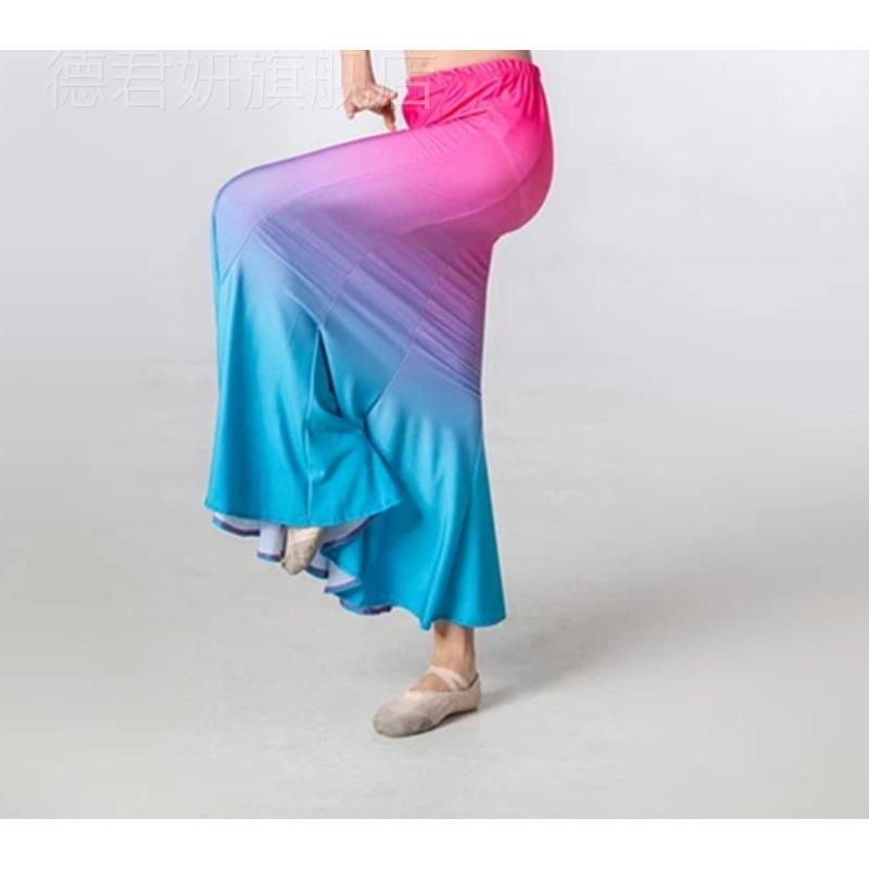 新款儿童傣族舞蹈服女孔雀舞演出服少儿舞蹈练习裙民族舞练功服装