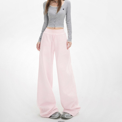 RJVO慵懒风高腰阔腿裤