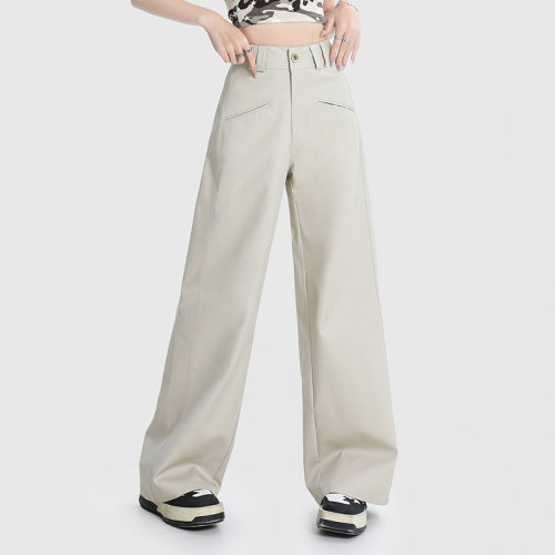 RJVO经典直筒阔腿裤女2024年春季