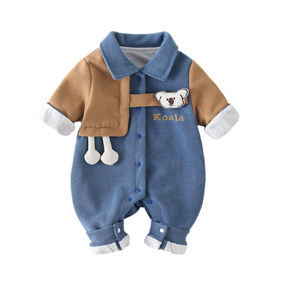 洋气婴儿春秋连体衣外出服