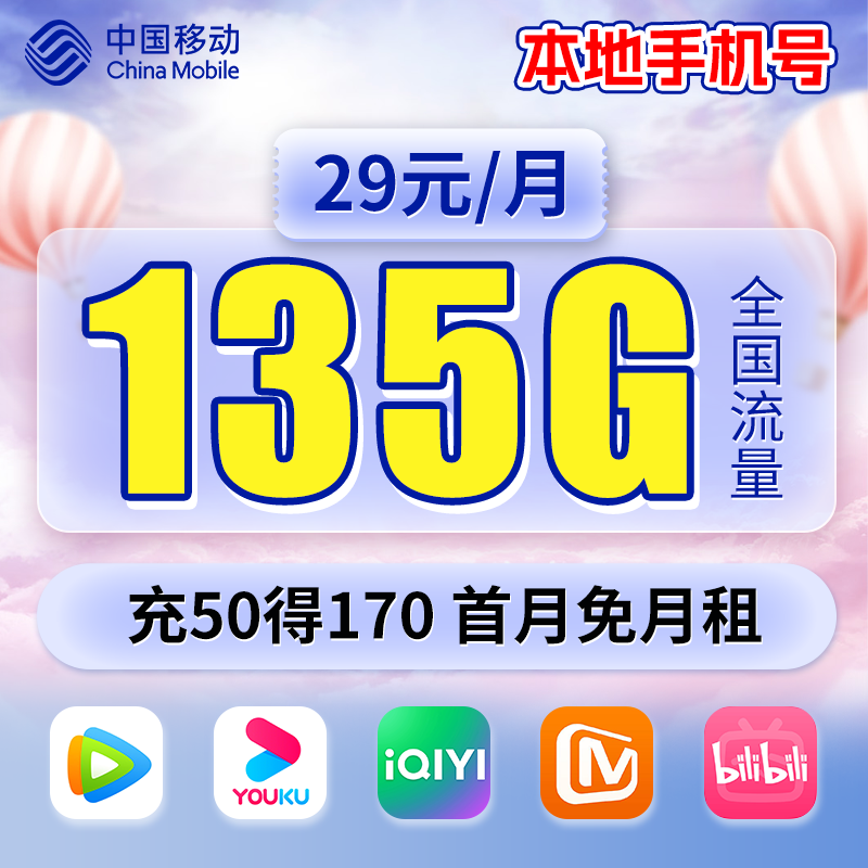 中国移动流量卡4G5G上网卡手机卡电话卡不限速全国通用大王卡高性价比高么？