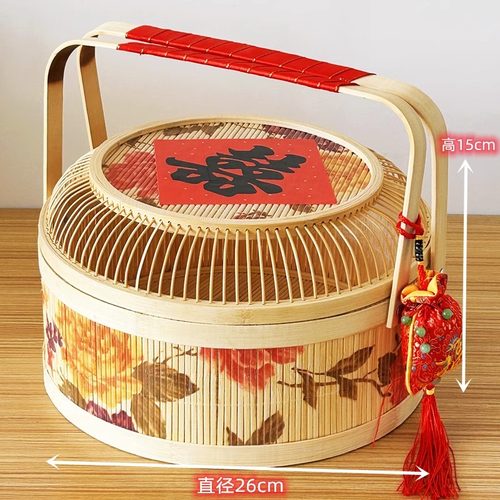 喜事红篮子结婚用喜篮子过大礼