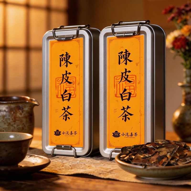 新会2016年陈皮白茶正宗福鼎老白茶独立小泡袋装贡眉饼干茶可冷泡