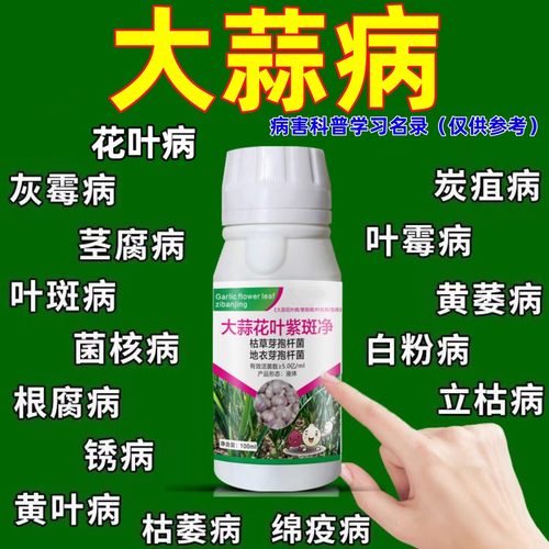 大蒜病菌清杀菌剂大葱大蒜黄叶干尖防治药白斑病锈病软腐病正品药
