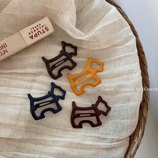 卡通镂空小狗发夹可爱BB夹简约百搭发卡刘海碎发夹儿童发饰新款