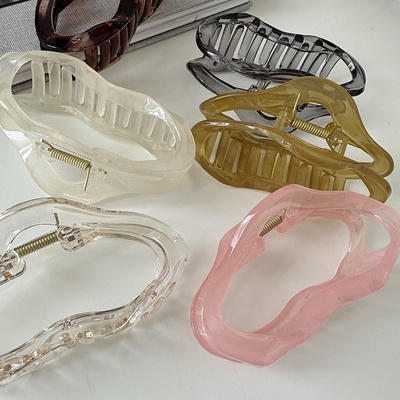 不规则树脂发夹后脑勺盘发鲨鱼夹大号抓夹发卡夹子头饰发饰新款