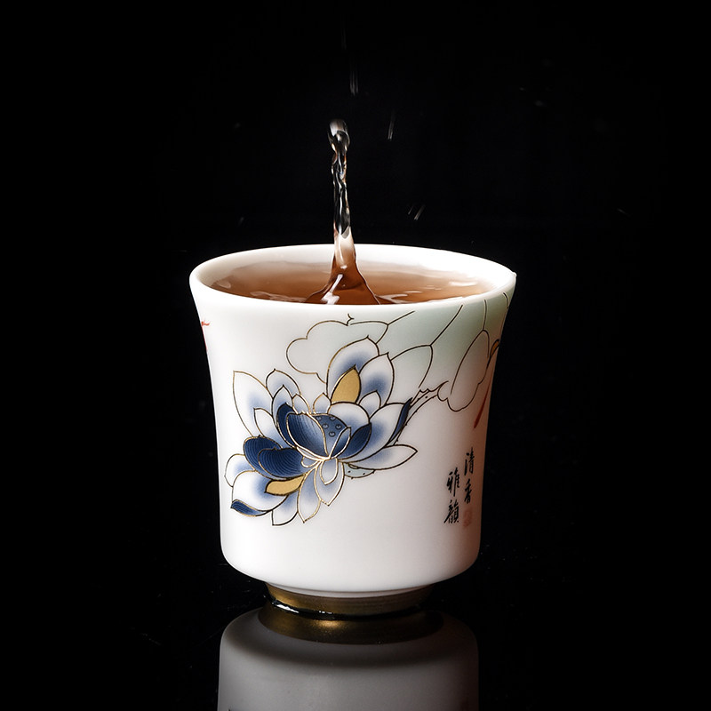 羊脂玉茶杯家用个人品茗陶瓷