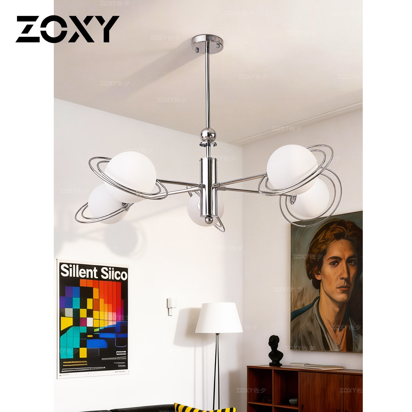 zoxy 北欧现代轻奢客厅吊灯2026新款复古星轨包豪斯房间卧室灯具,家装灯饰光源,客厅吊灯,淘宝优惠券,粉丝福利购,淘宝优惠卷