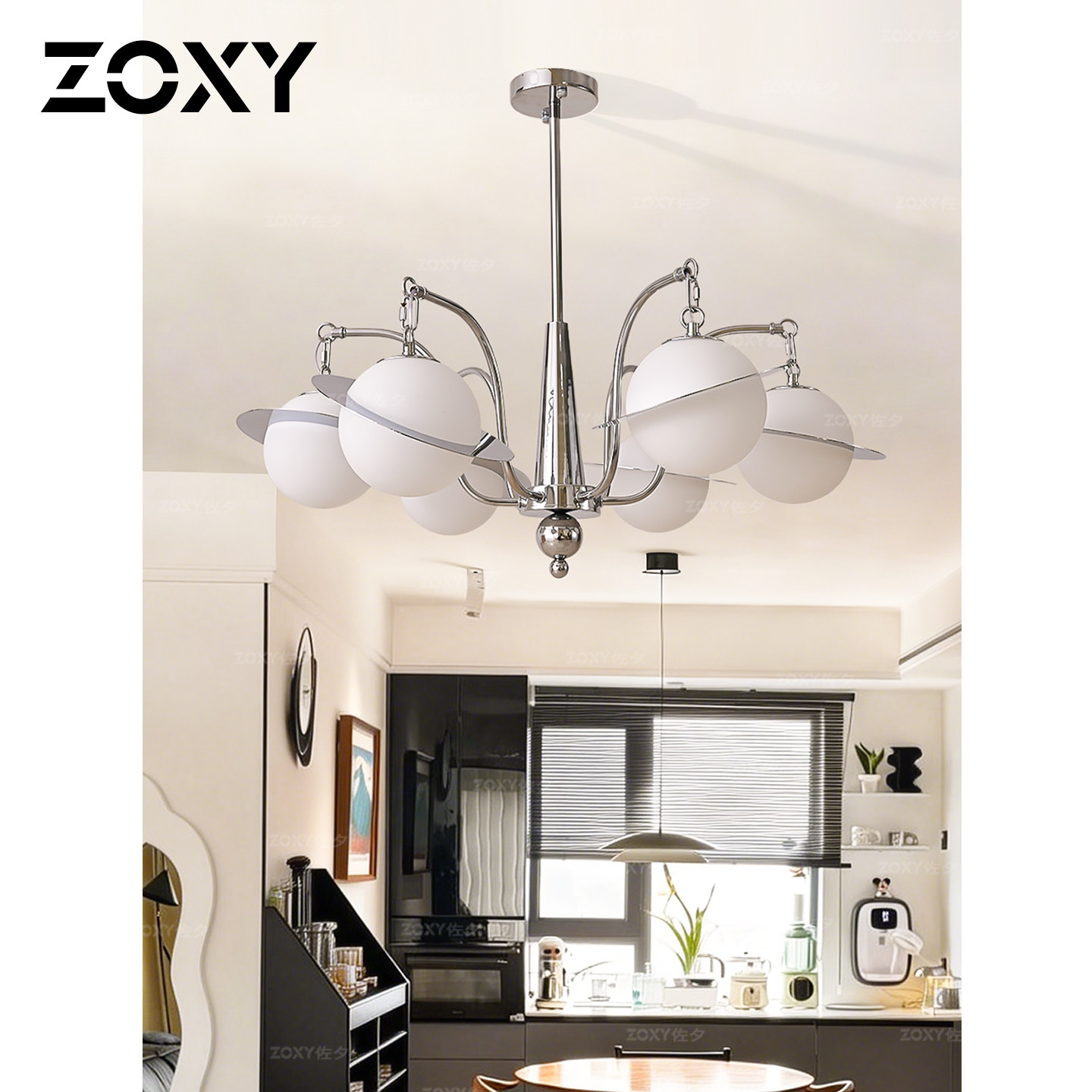 zoxy 现代简约客厅吊灯轻奢包豪斯卧室设计师款复古书房护眼led灯,家装灯饰光源,客厅吊灯,淘宝优惠券,粉丝福利购,淘宝优惠卷
