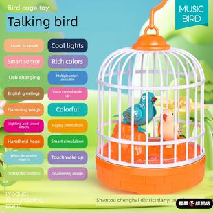 会学人说话的小鸟玩具儿童彷真覆读鸟笼引导宝宝学说话益智男女孩