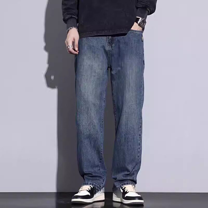 夏季薄款宽松牛仔裤男爆款高端直筒春水洗潮牌冰丝裤2026年新款裤
