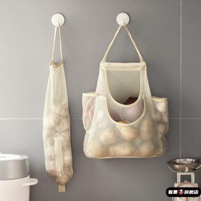 果蔬挂袋厨房墙挂式大蒜头网兜洋葱生姜收纳袋子装果蔬神器