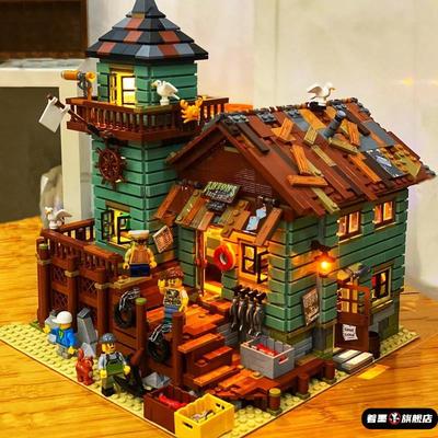 高难度渔夫小屋兼容积木建筑街景