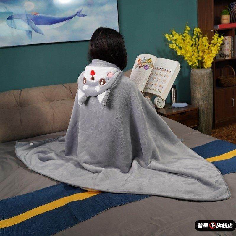 懒人被子可穿式毛毯居家披肩毛毯带帽子午睡套头毯子办公室午睡披,床上用品,休闲毯/毛毯/绒毯,淘宝优惠券,粉丝福利购,淘宝优惠卷