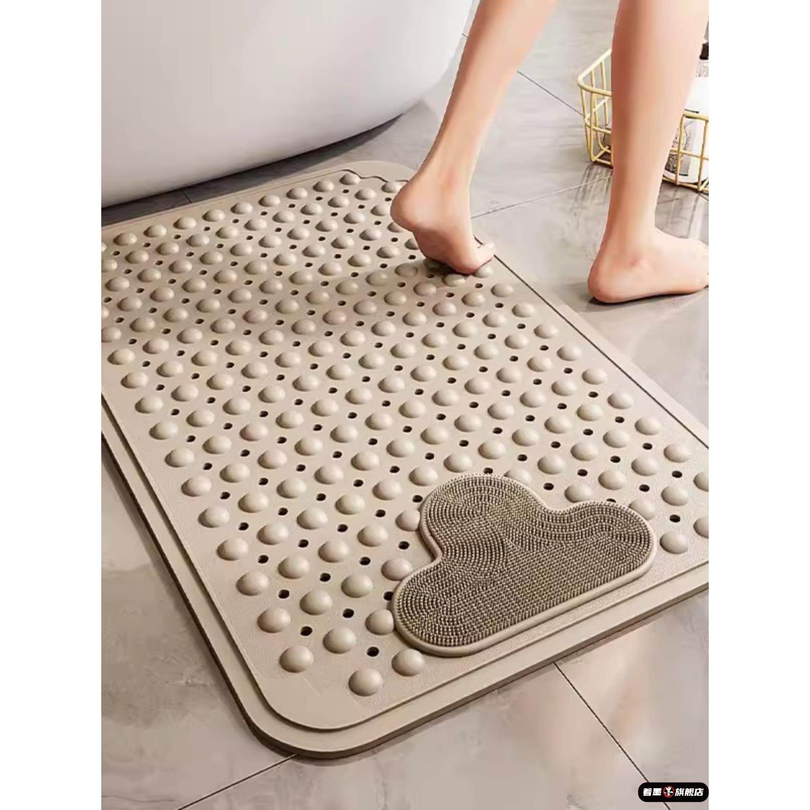 德国环保TPE浴室防滑垫淋浴房卫生间洗澡儿童防摔脚垫子按摩地垫,家庭/个人清洁工具,地垫,淘宝优惠券,粉丝福利购,淘宝优惠卷