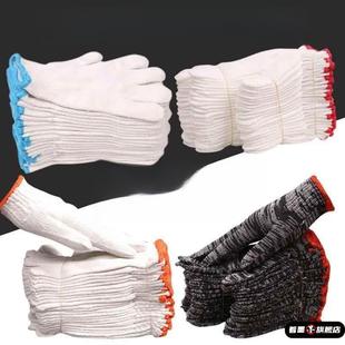 白色男女士纱布手套劳保棉麻防滑特大号中号工作劳工耐脏工人工厂