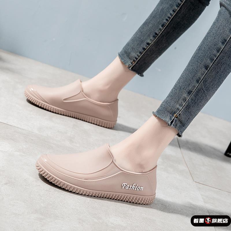 雨鞋女软底浅口低帮短筒洗车防滑防水鞋食品