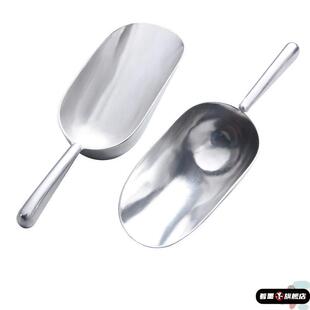 不锈钢迷你小簸箕铁楸勺子加饲料戳子填料斗粮食铲子加厚料铲料勺