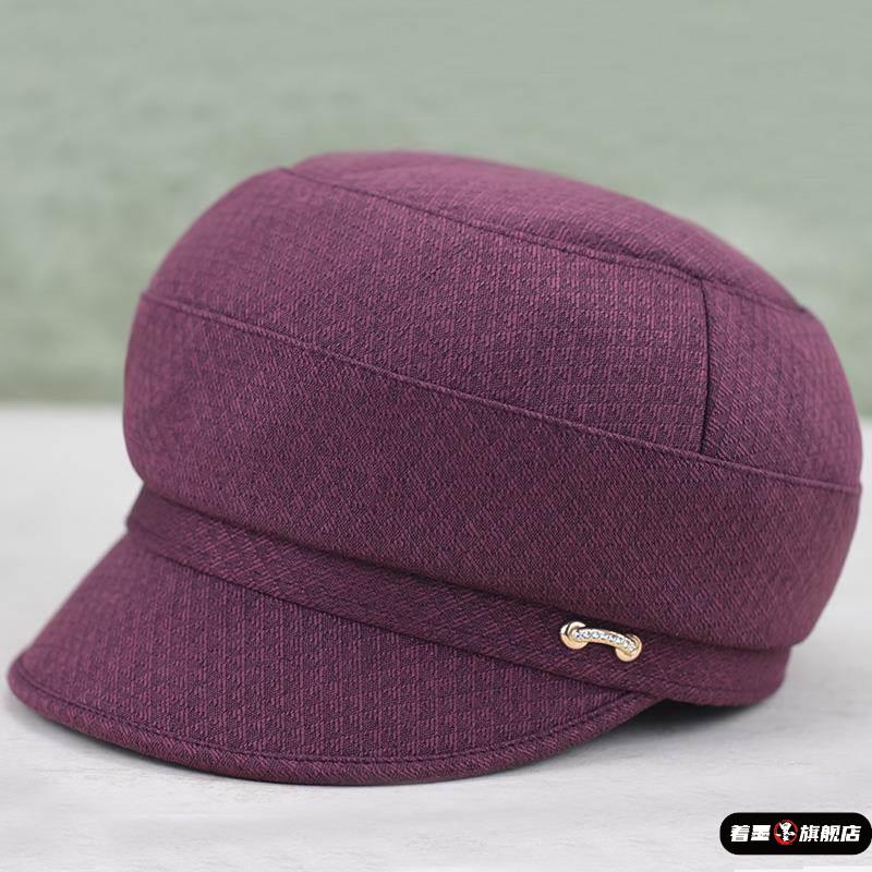中老年人帽子女春秋天妈妈鸭舌帽薄款布帽老人帽奶奶口袋巾