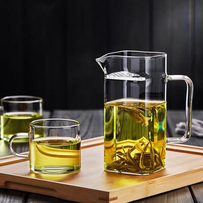 绿茶泡茶器加厚玻璃公道杯茶漏一体分茶器月牙过滤茶杯泡茶壶茶具
