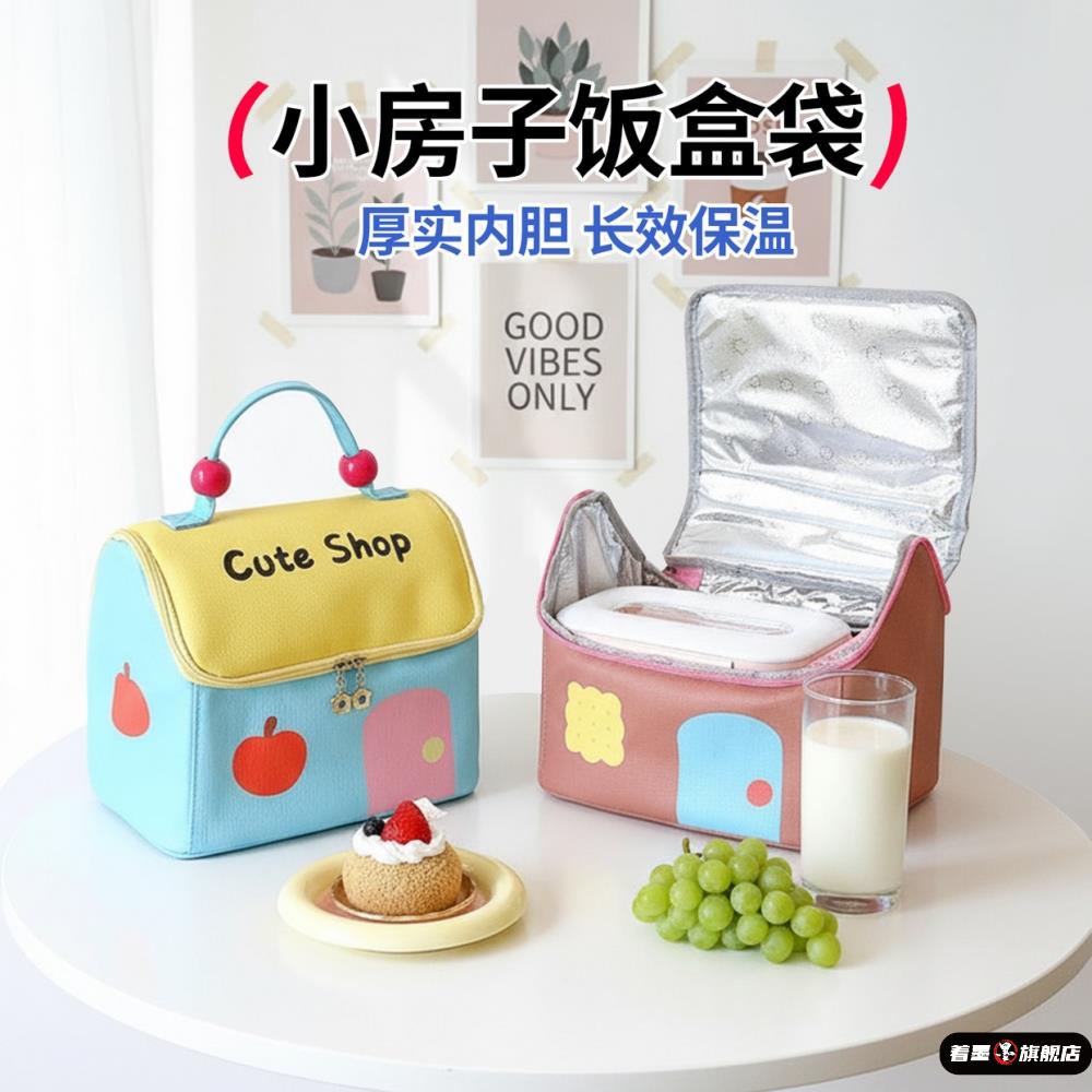 女大容量手提2025新款防水饭盒收纳袋便当包