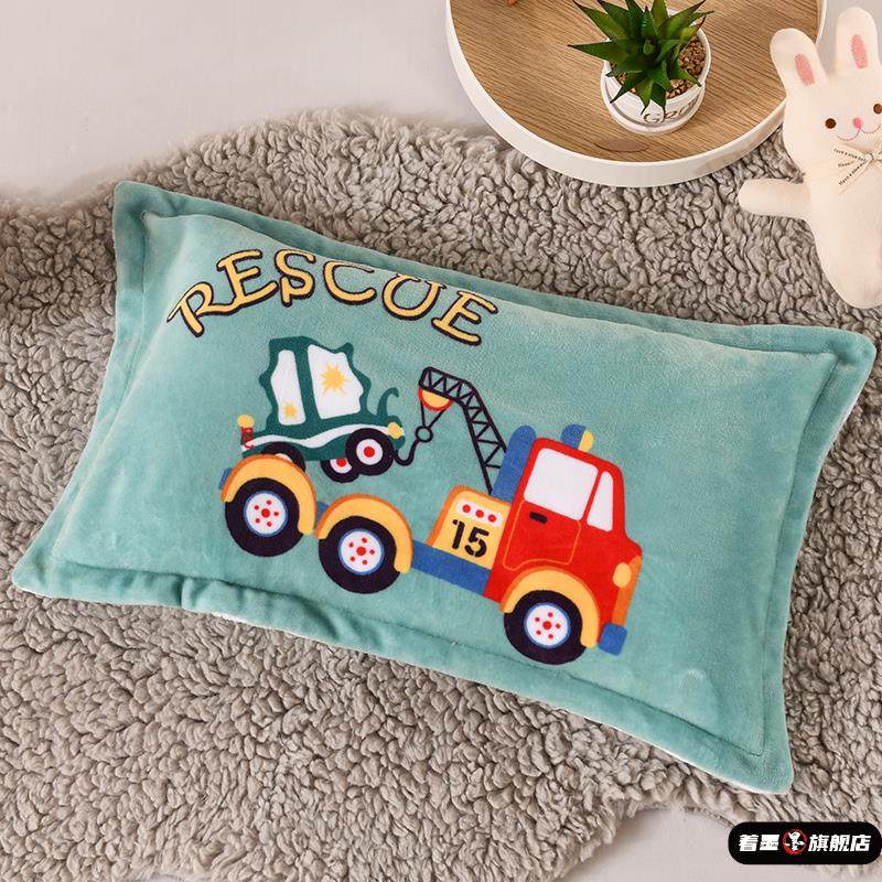 珊瑚绒枕套冬季宝宝单个30x50儿童加绒枕套一对装可爱婴儿枕头套,床上用品,枕套,淘宝优惠券,粉丝福利购,淘宝优惠卷